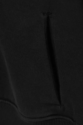 Regular Fit Heavyweight Zip Hoodie – Black