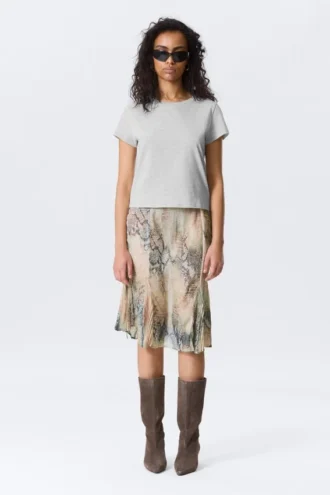 Regular Fit Mini T-Shirt – Grey Melange