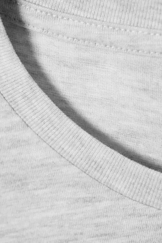 Regular Fit Mini T-Shirt – Grey Melange Regular Fit Mini T-Shirt – Grey Melange
