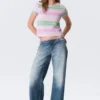 Regular Fit Mini T-Shirt – Pink/Green Stripe Regular Fit Mini T-Shirt – Pink/Green Stripe