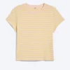 Regular Fit Mini T-Shirt – Striped Lime Yellow/Peach Pink Regular Fit Mini T-Shirt – Striped Lime Yellow/Peach Pink