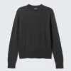 Regular Fit Wool-Blend Crew-Neck Sweater – Black Regular Fit Wool-Blend Crew-Neck Sweater – Black