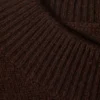 Regular Fit Wool-Blend Crew-Neck Sweater – Dark Brown