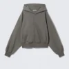 Regular Fit Zip Hoodie – Dusty Grey Regular Fit Zip Hoodie – Dusty Grey