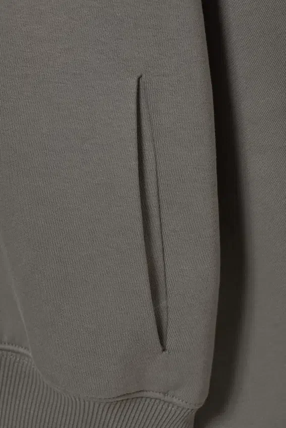 Regular Fit Zip Hoodie – Dusty Grey Regular Fit Zip Hoodie – Dusty Grey