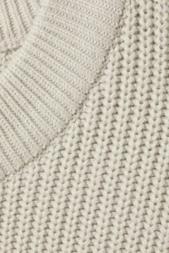 Regular Heavy Knit Sweater – Ecru