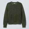 Regular Heavy Knit Sweater – Medium Green Regular Heavy Knit Sweater – Medium Green