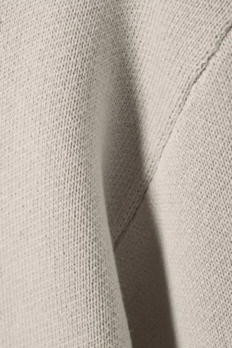 Regular Knitted Cotton Sweater – Dirty White
