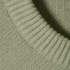 Regular Knitted Cotton Sweater – Light Khaki Green Regular Knitted Cotton Sweater – Light Khaki Green