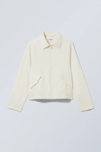 Regular Linen Blend Jacket – off White Regular Linen Blend Jacket – off White