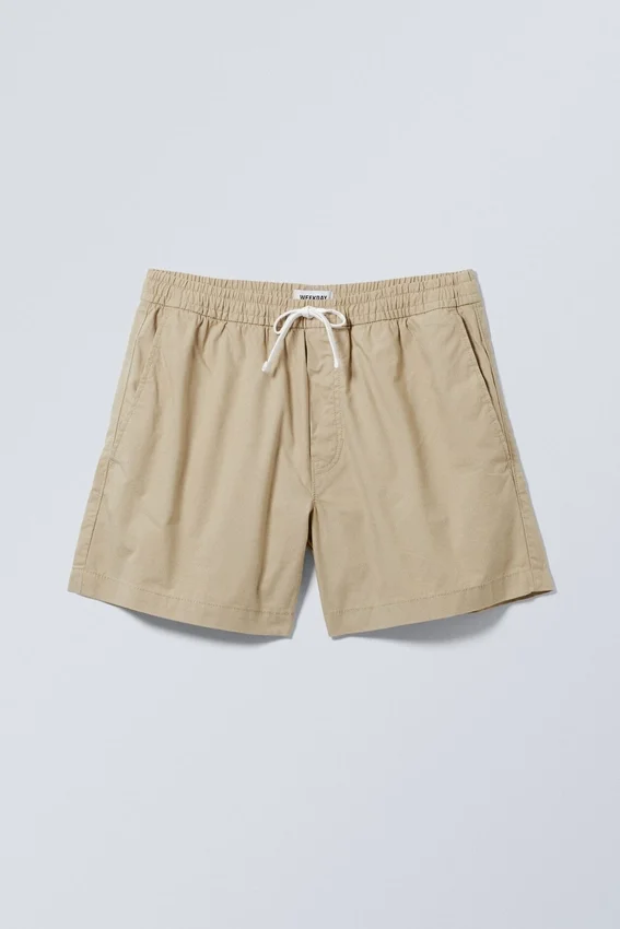Regular Oxford Shorts – Beige Regular Oxford Shorts – Beige