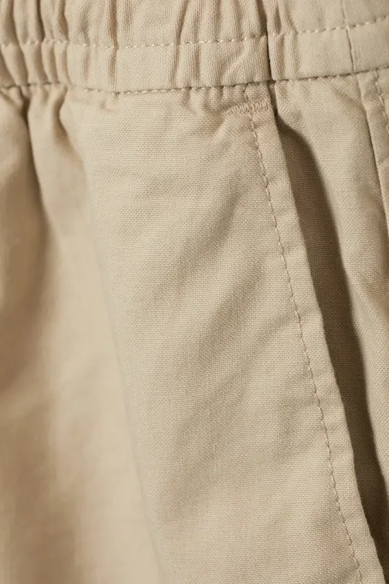 Regular Oxford Shorts – Beige Regular Oxford Shorts – Beige