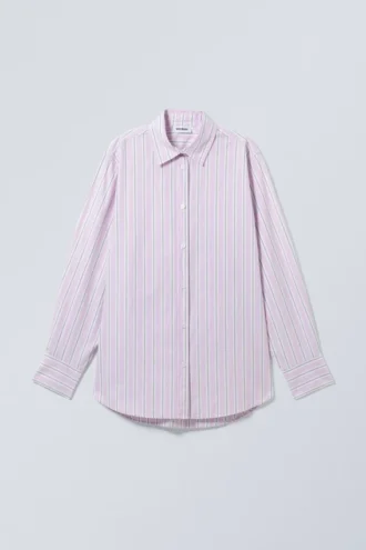 Regular Poplin Shirt – Pastel Purple Stripe