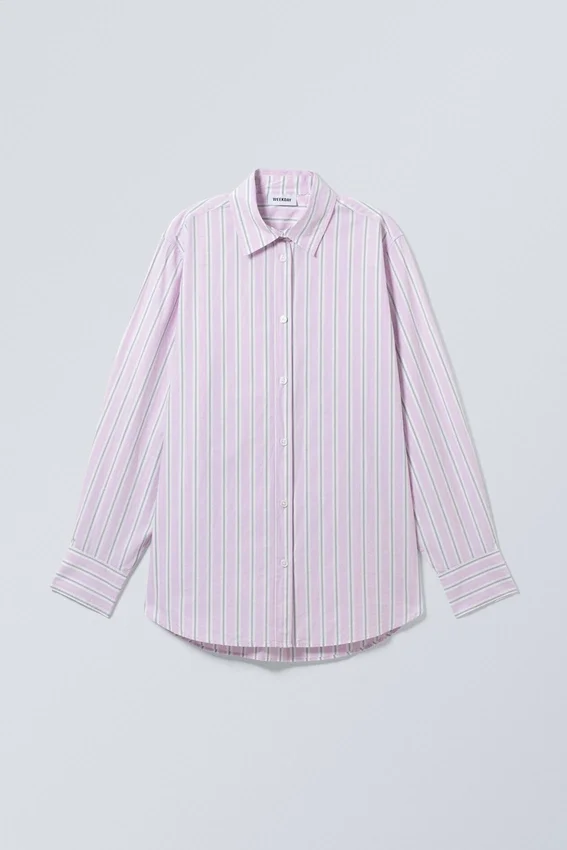 Regular Poplin Shirt – Pastel Purple Stripe Regular Poplin Shirt – Pastel Purple Stripe