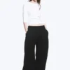 Relaxed Barrel Leg Scuba Sweatpants – Black Relaxed Barrel Leg Scuba Sweatpants – Black