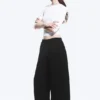 Relaxed Barrel Leg Scuba Sweatpants – Black Relaxed Barrel Leg Scuba Sweatpants – Black