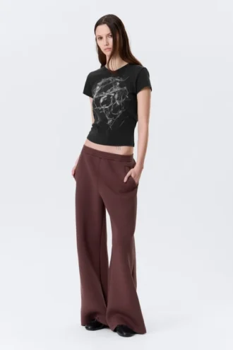 Relaxed Barrel Leg Scuba Sweatpants – Burgundy