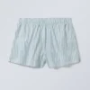 Relaxed Boxer Cotton Shorts – Blue Stripe Relaxed Boxer Cotton Shorts – Blue Stripe