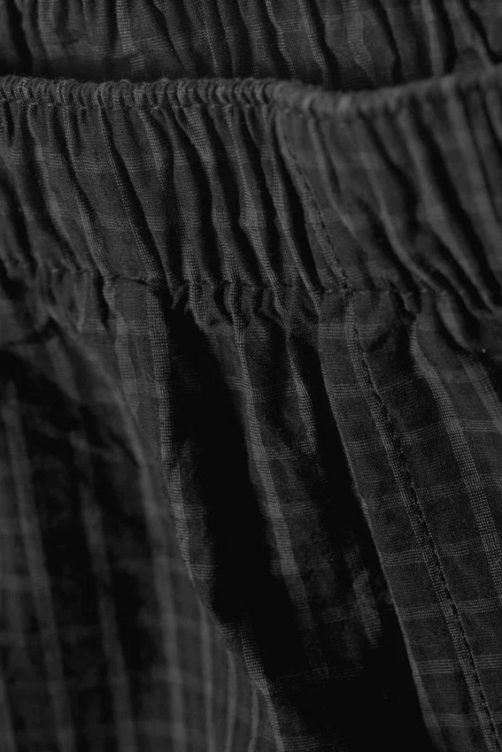 Relaxed Boxer Cotton Shorts – Checked Black Relaxed Boxer Cotton Shorts – Checked Black