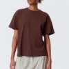 Relaxed Boxy Cotton T-Shirt – Burgundy Relaxed Boxy Cotton T-Shirt – Burgundy