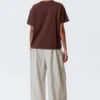 Relaxed Boxy Cotton T-Shirt – Burgundy Relaxed Boxy Cotton T-Shirt – Burgundy