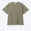 Relaxed Boxy Cotton T-Shirt – Dusty Khaki Green Relaxed Boxy Cotton T-Shirt – Dusty Khaki Green