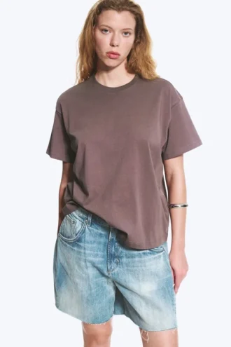 Relaxed Boxy Cotton T-Shirt – Grey