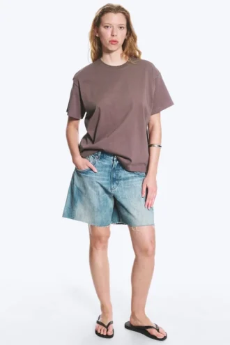 Relaxed Boxy Cotton T-Shirt – Grey