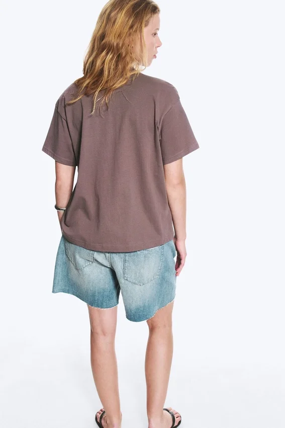 Relaxed Boxy Cotton T-Shirt – Grey Relaxed Boxy Cotton T-Shirt – Grey