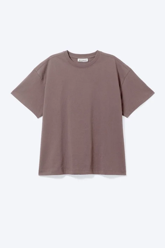 Relaxed Boxy Cotton T-Shirt – Grey Relaxed Boxy Cotton T-Shirt – Grey