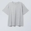 Relaxed Boxy Cotton T-Shirt – Grey Melange Relaxed Boxy Cotton T-Shirt – Grey Melange