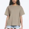 Relaxed Boxy Cotton T-Shirt – Light Mole Relaxed Boxy Cotton T-Shirt – Light Mole