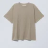 Relaxed Boxy Cotton T-Shirt – Light Mole Relaxed Boxy Cotton T-Shirt – Light Mole