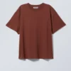 Relaxed Boxy Cotton T-Shirt – Rust Relaxed Boxy Cotton T-Shirt – Rust