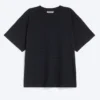 Relaxed Boxy Cotton T-Shirt – Striped Dark Blue Relaxed Boxy Cotton T-Shirt – Striped Dark Blue