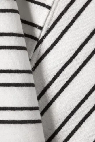 Relaxed Boxy Cotton T-Shirt – Striped White