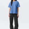 Relaxed Boxy Cotton T-Shirt – Washed Blue Relaxed Boxy Cotton T-Shirt – Washed Blue