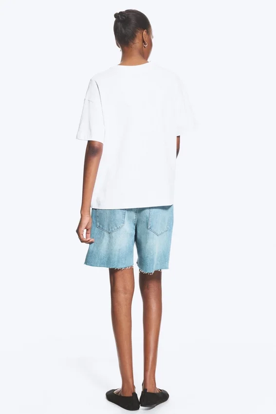 Relaxed Boxy Cotton T-Shirt – White Relaxed Boxy Cotton T-Shirt – White