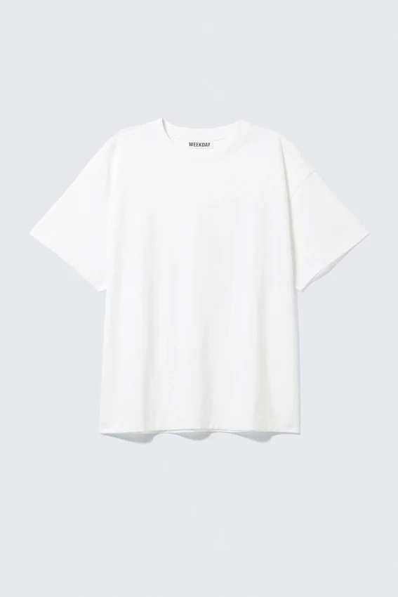 Relaxed Boxy Cotton T-Shirt – White Relaxed Boxy Cotton T-Shirt – White