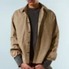 Relaxed Boxy Poplin Shirt – Beige Check Relaxed Boxy Poplin Shirt – Beige Check