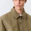 Relaxed Boxy Zip Jacket – Beige Relaxed Boxy Zip Jacket – Beige