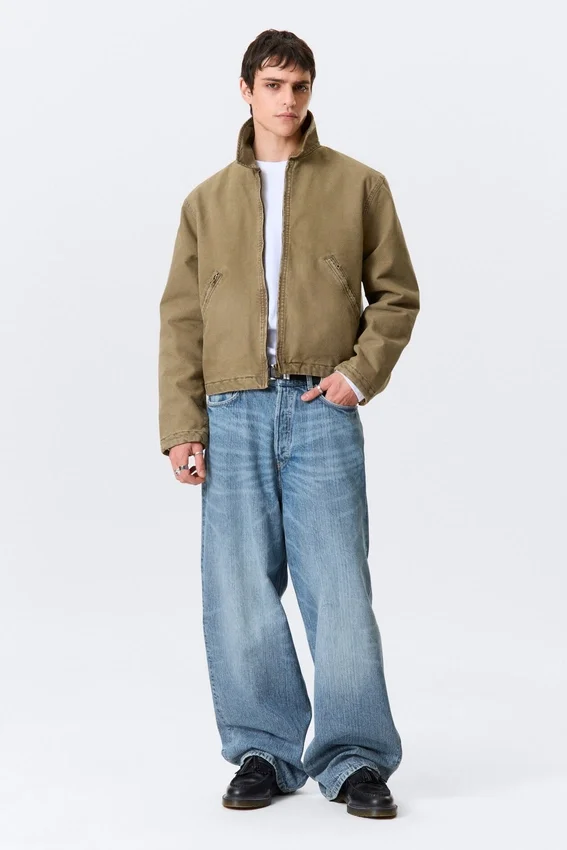 Relaxed Boxy Zip Jacket – Beige Relaxed Boxy Zip Jacket – Beige