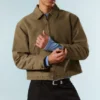 Relaxed Boxy Zip Jacket – Beige Relaxed Boxy Zip Jacket – Beige
