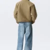 Relaxed Boxy Zip Jacket – Beige Relaxed Boxy Zip Jacket – Beige