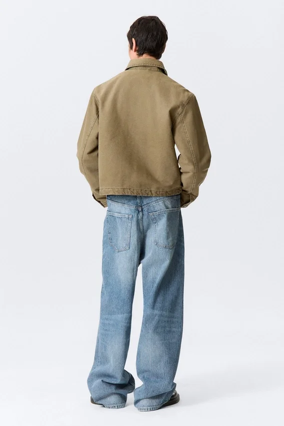 Relaxed Boxy Zip Jacket – Beige Relaxed Boxy Zip Jacket – Beige