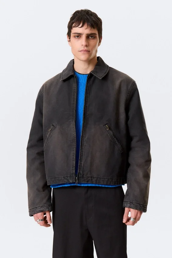 Relaxed Boxy Zip Jacket – Black Relaxed Boxy Zip Jacket – Black