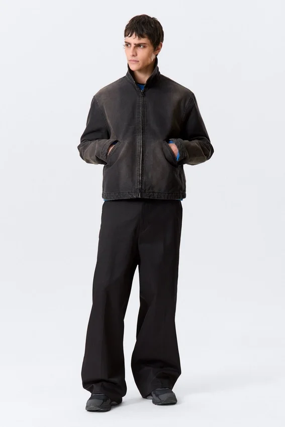 Relaxed Boxy Zip Jacket – Black Relaxed Boxy Zip Jacket – Black