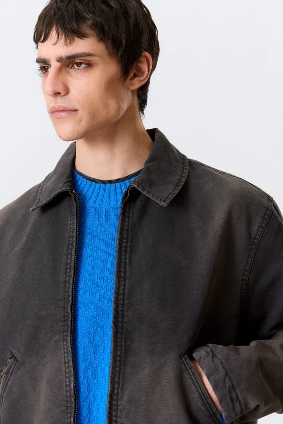 Relaxed Boxy Zip Jacket – Black Relaxed Boxy Zip Jacket – Black