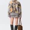 Relaxed Brushed Jacquard Knit Sweater – Grey Melange – Jacquard Relaxed Brushed Jacquard Knit Sweater – Grey Melange – Jacquard