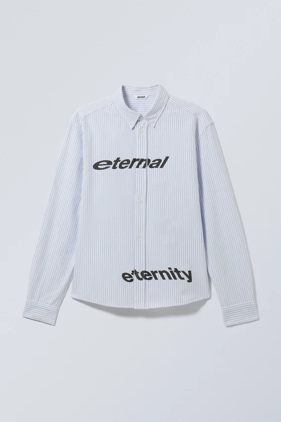 Relaxed Button Down Shirt – Striped Light Lilac – Eternal Relaxed Button Down Shirt – Striped Light Lilac – Eternal
